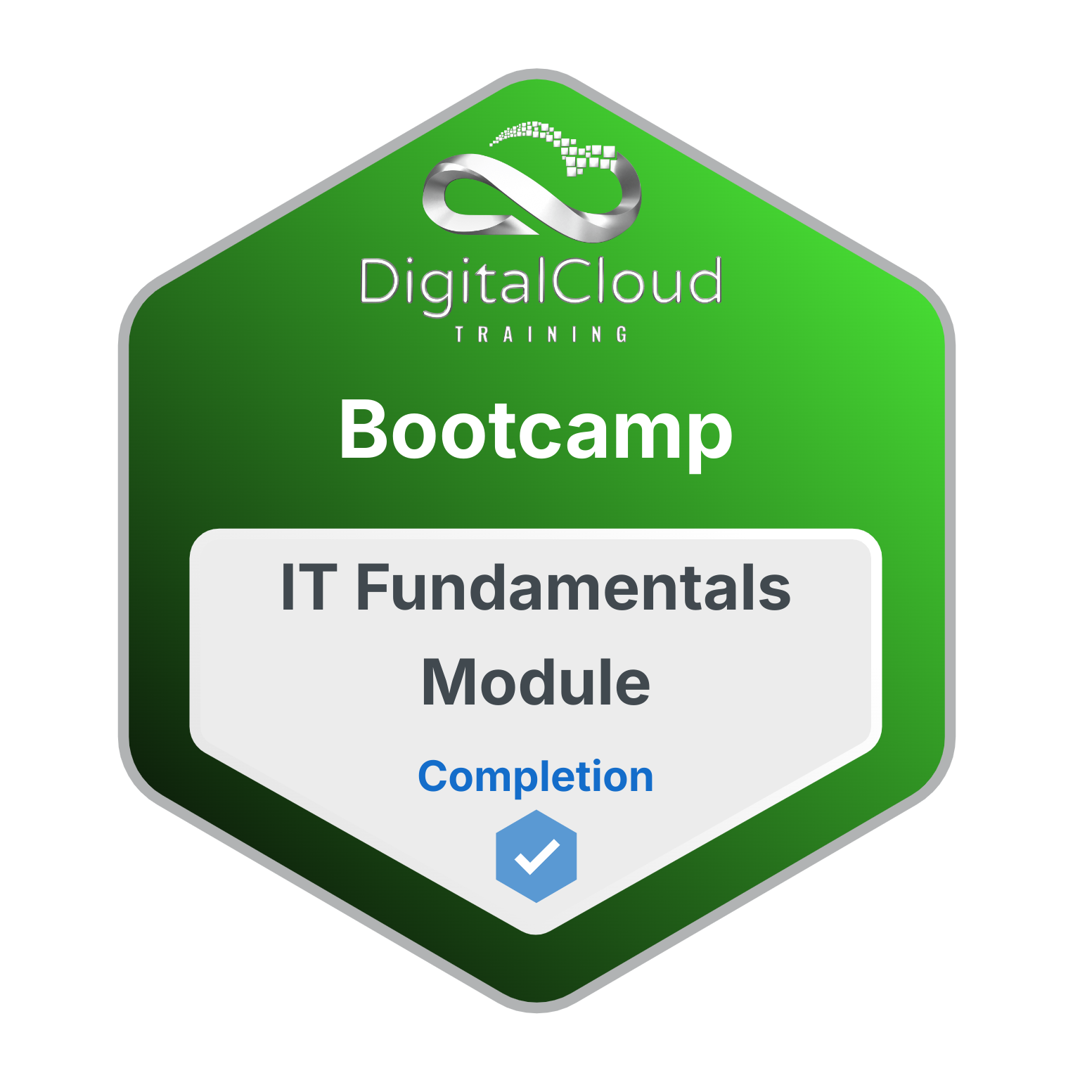 Digital Cloud Training IT Fundamentals Module completion badge